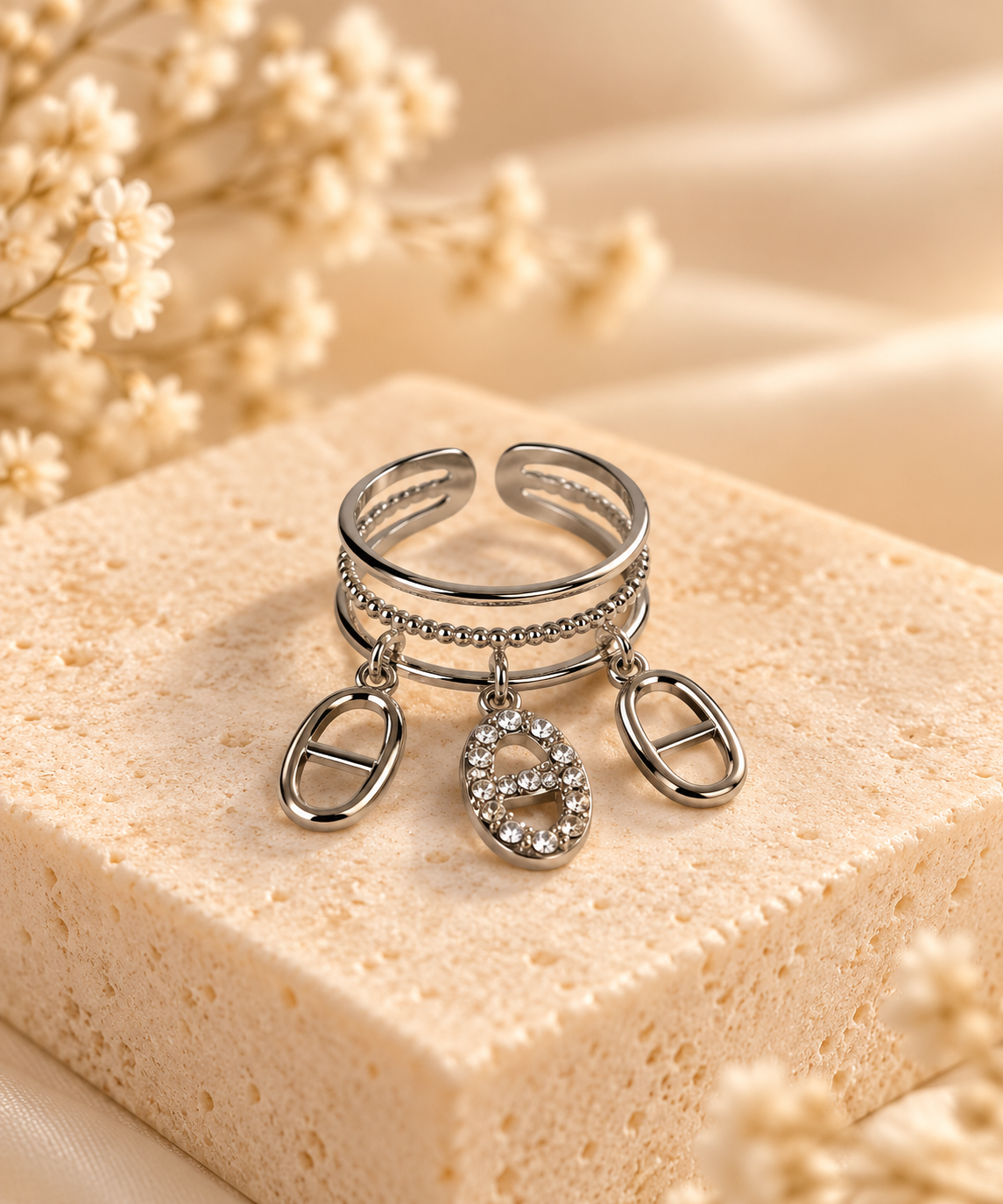 Bague Justine - Acier inoxydable