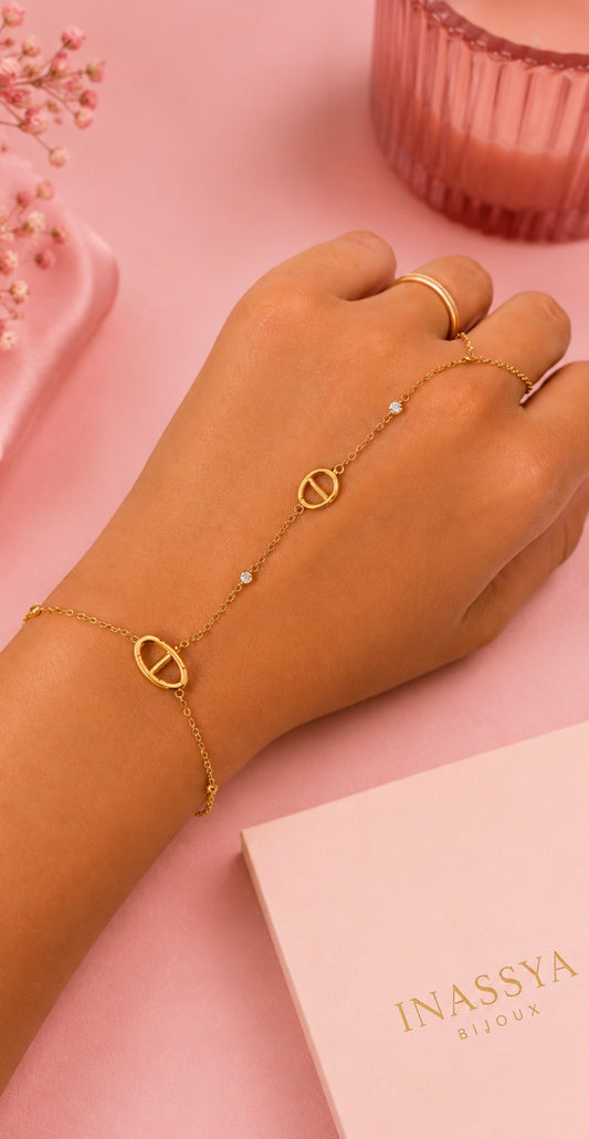 Bracelet de main AMBRE - Acier inoxydable