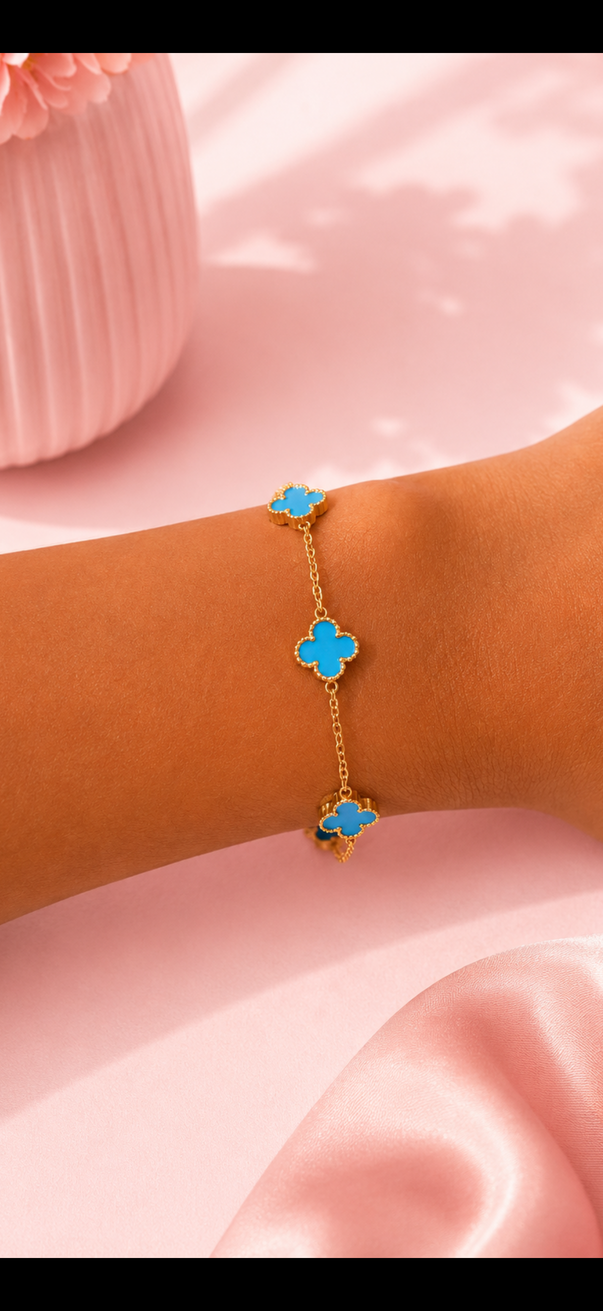 Bracelet Trèfle - Acier inoxydable doré